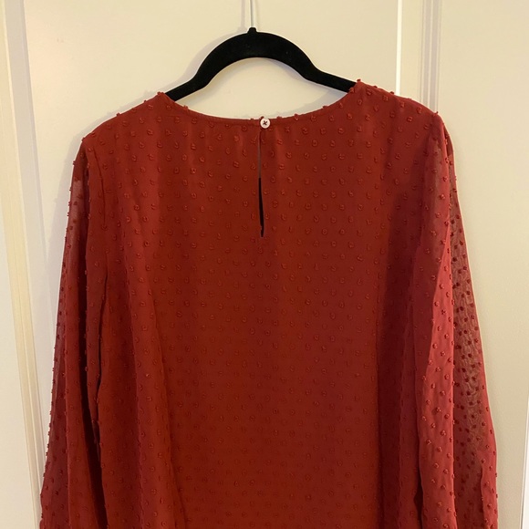 J CREW💃🏼RED RUFFLE 💃🏼TOP - Picture 4 of 4